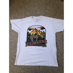 Vintage Yellowstone National Park Wyoming Philco Brand T Shirt Large White Retro
